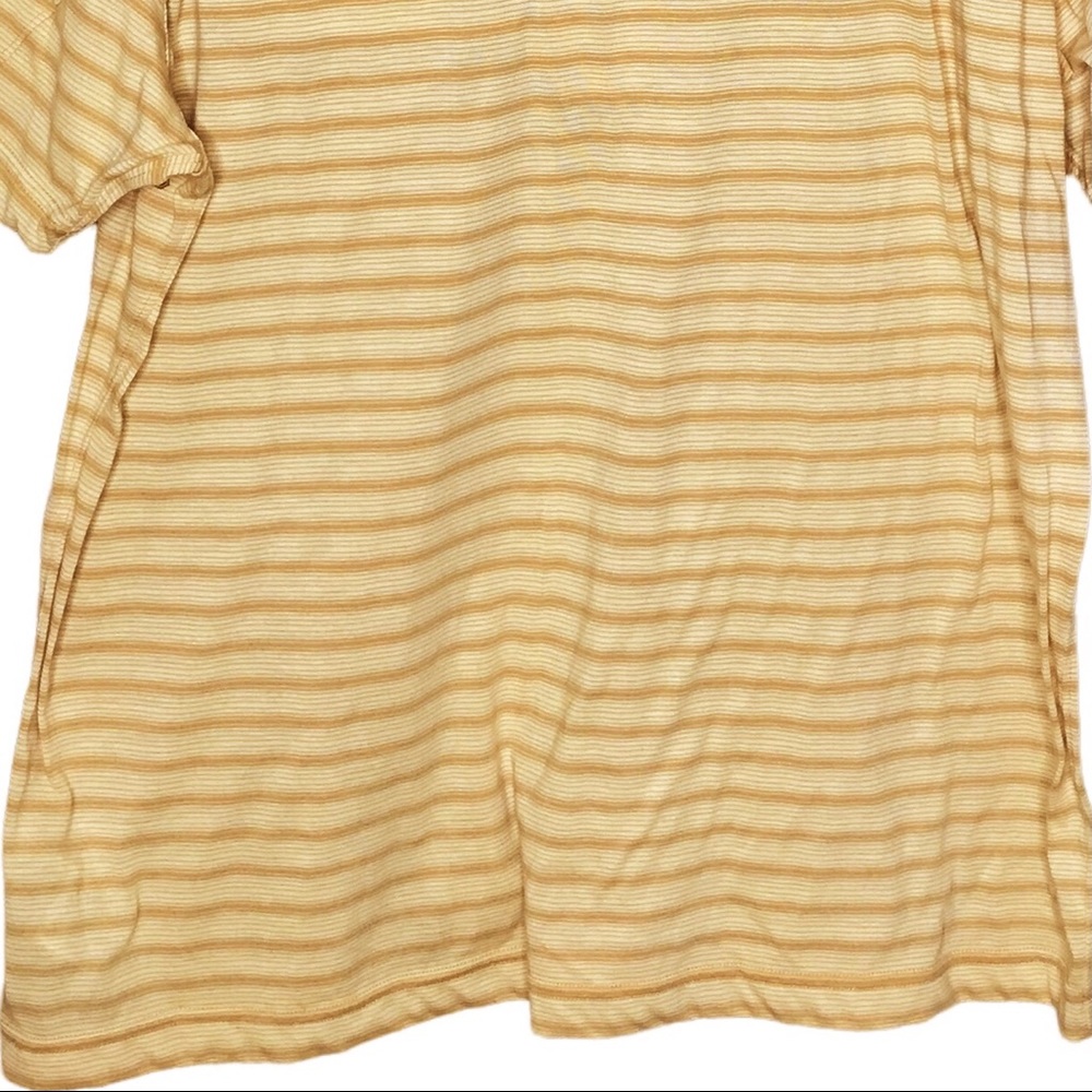 Mountain Hardwear 1/2 Zip Polo Pullover Yellow Stripes Performance Shirt Mens XL - Picture 12 of 13